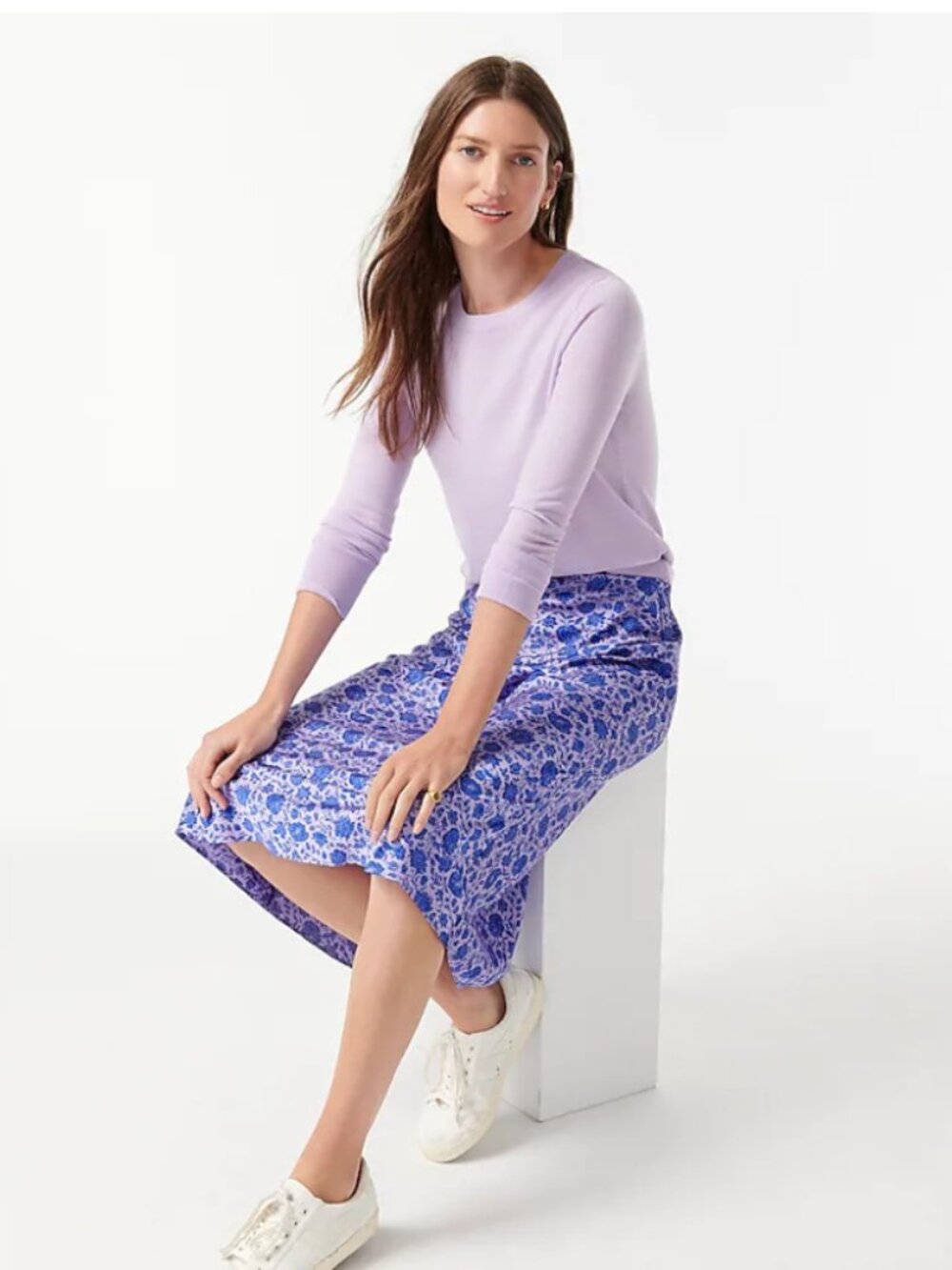 JCREW NEW Women's Pull-on Slip Skirt in ROSE VINES XXL NWT - Picture 3 of 12